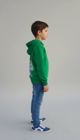 Худи Кенгуру детское зелёное Smallbearskate (3)
