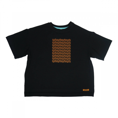 футболка оверсайз стандарт с разрезами квадрат оранж черная_result