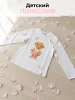 Лонгслив детский белый Bear Girl Pink (4)