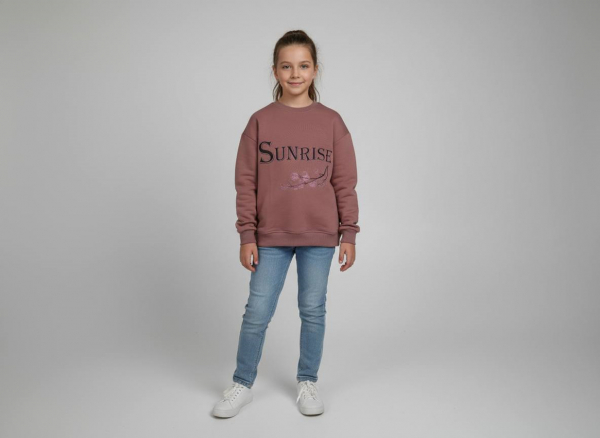 Свитшот Оверсайз детский розовый Sunrise (3)