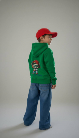 Худи Кенгуру детское зелёное smallboybear (6)