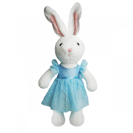 кролик милаш в Платье балерины голубое в горошек_result