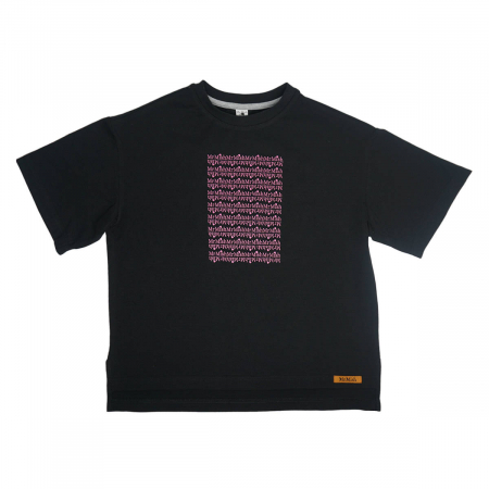 футболка оверсайз стандарт с разрезами черная квадрат розовый_result