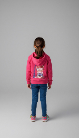 Худи Кенгуру детское фуксия Smallbearskate (5)